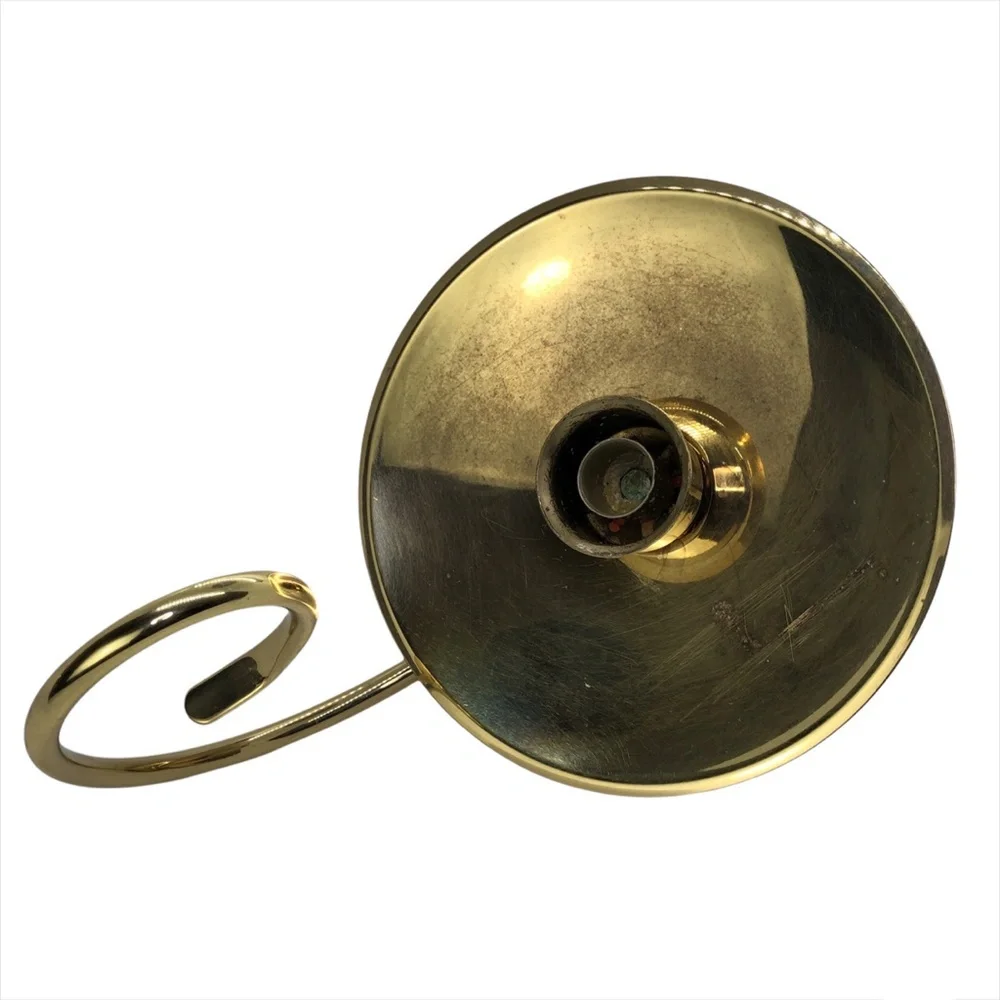 Baldwin Brass w/Spiral Loop Handle Bed Chamber Solid Brass Candle Holder - Picture 6 of 16